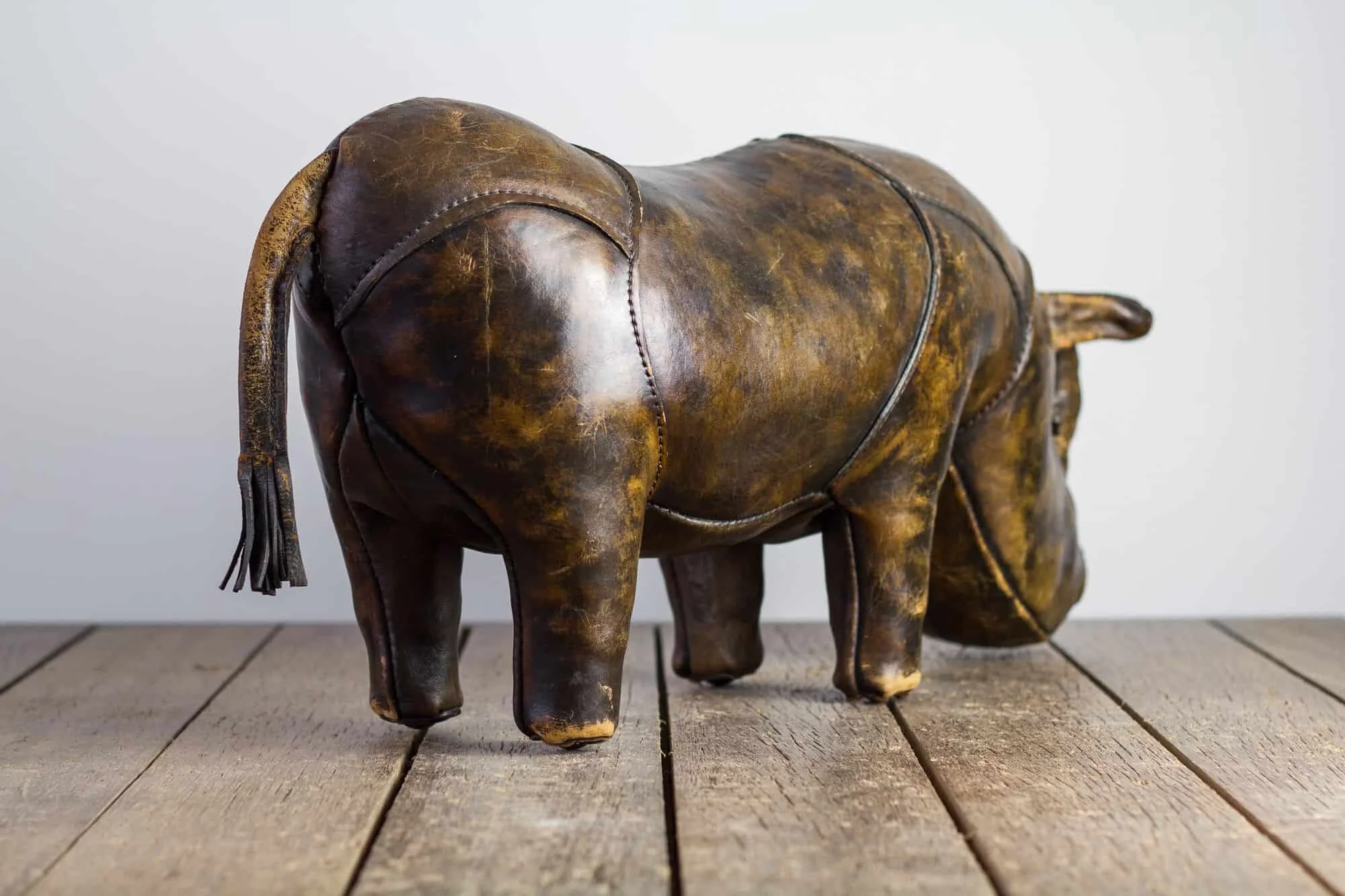 Leather rhino footstool deals dimitri